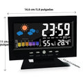 Digital Electronic Alarm Clock with Weather Station Time Temperature Humidity Display Sound Control and USB Cable