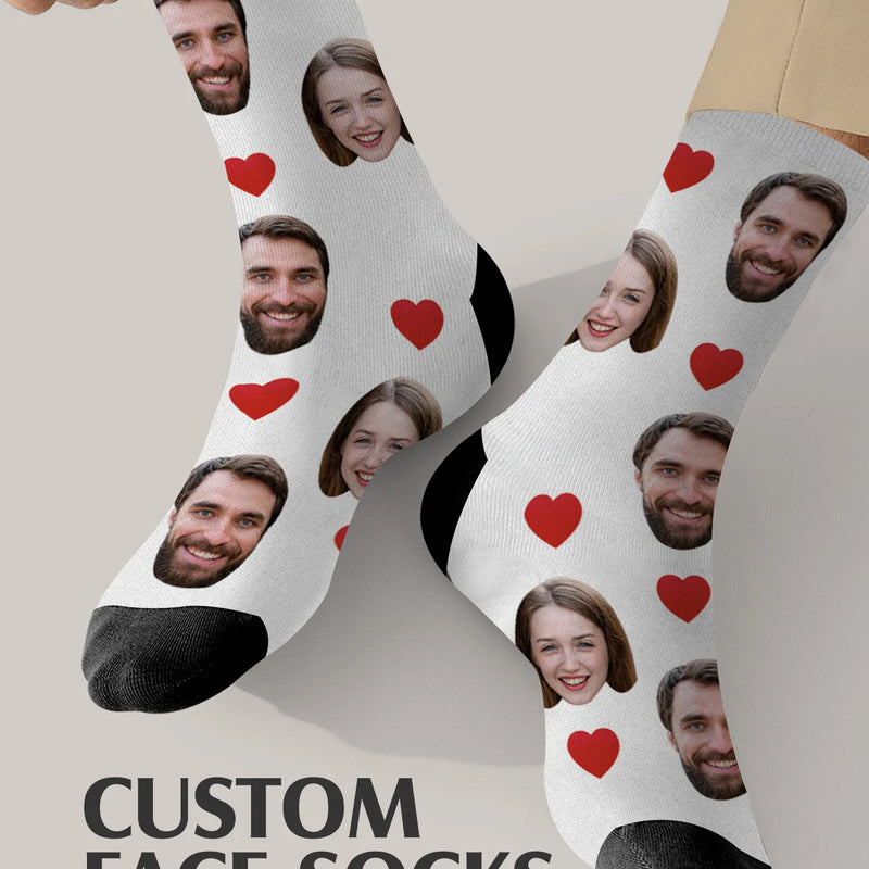 Custom Face Socks Personalized Photo Customizable Funny | SAMAG