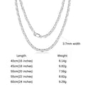 ORSA JEWELS 100% 925 Sterling Silver Link Chain Necklaces Minimalism Snake/Paperclip/Box/Figaro/Chopin/Cuban Chains 40-60cm