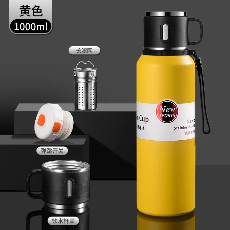 Thermo Bottle Thermal Mug Stainless Steel Water Cup Thermos Large Capacity Keeps Cold Drinkware Tumbler Insulated Thermos Travel
