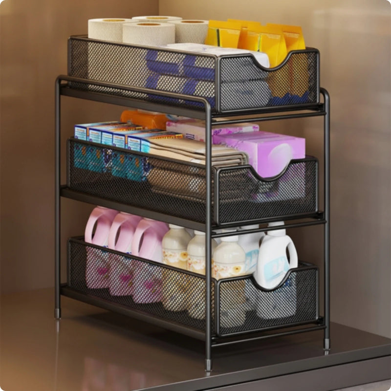 Under - Sink Storage Rack Space - Saving - Organizer with Pull - out Baskets Heavy Duty for Bathroom - View 9 | SAMAG