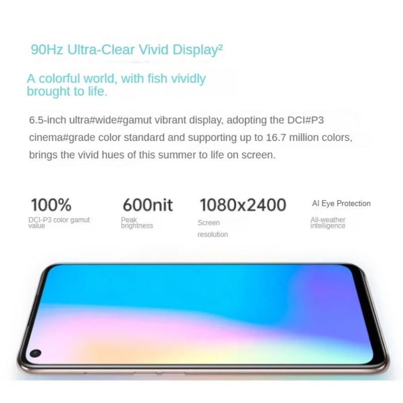 2026 new OPPO A93s 5G smartphone globally unlocked dual Nano-SIM, 6.5-inch 90 Hz display 8/256 GB storage 48 MP triple camera