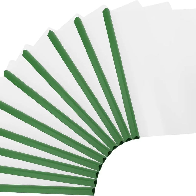 10Pcs Clear Report Covers with Sliding Bar 10mm Slide-Grip Resume Covers 75 Sheet Capacity A4 Presentation Folder for File Resum