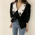 Plus Size Women's Summer Retro Short Sleeve Blouse Loose - View 4 | SAMAG