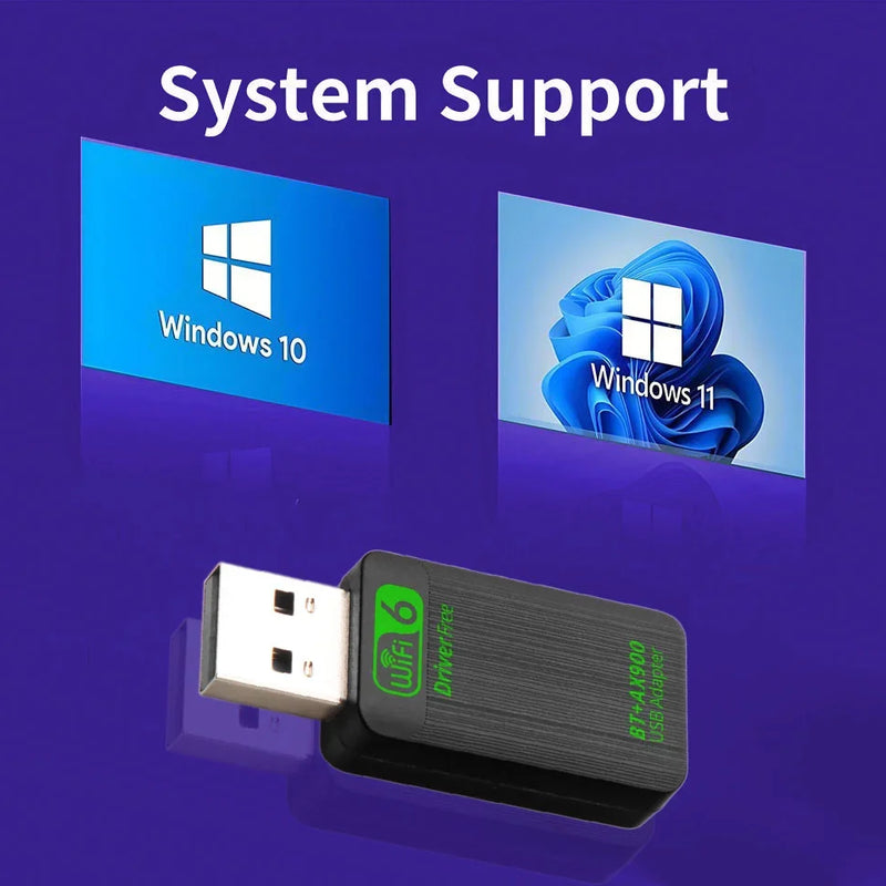 AX900 USB WiFi 6 Bluetooth 5.4 Adapter 2in1 Dongle 2.4G&5GHz Network Wireless Wlan Receiver For PC/Laptop - Visuel 4 | SAMAG