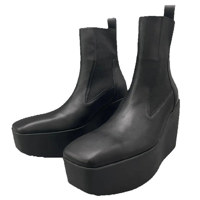 Men's Chelsea Boots Platform High Heels Man Gothic | SAMAG