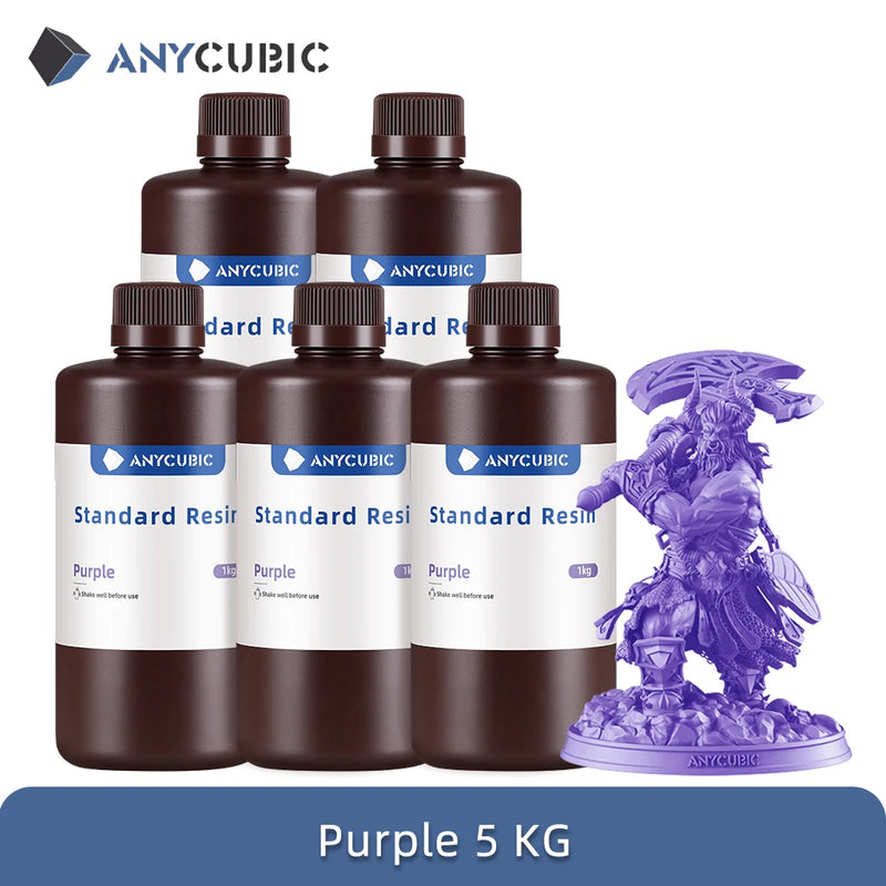 ANYCUBIC 5KG Standard Resin 3D Printer High Precision Standard Resin 3D Printing DIY Figurines Materials For Photon Mono 5s Pro