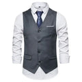 Blue Suit Vest, Men's Business Sleeveless Vests Jacket, Asian size S-6XL, Wedding Party Waistcoat, Red Purple Black Gray