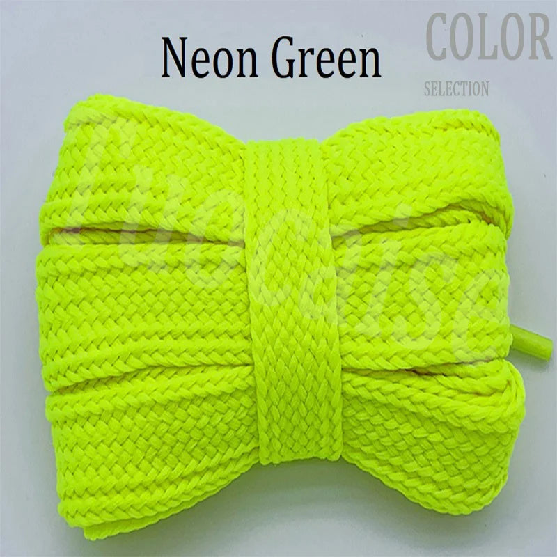 Flat Wide Shoelaces 2cm 1Pair Thick Soft Casual Sneakers Running Sports Shoe Laces 100/120/140/160CM Fashion Shoes Accessories