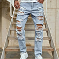 Men's Ripped Non-Stretch Jeans - Distressed Streetwear | SAMAG