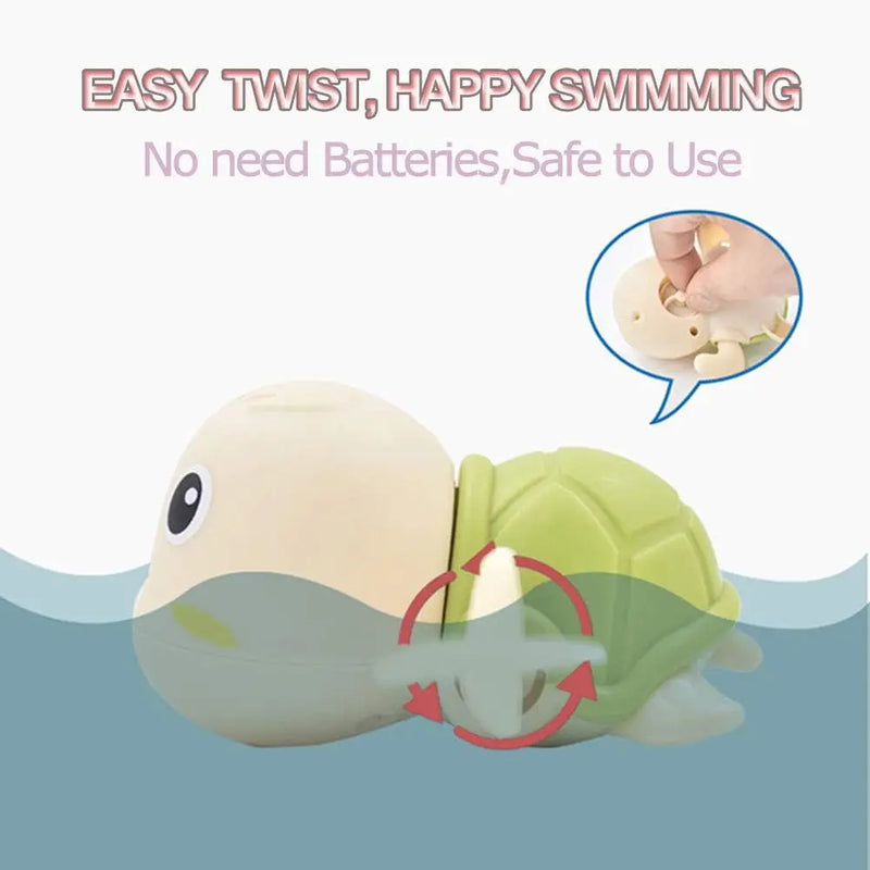 3 Pack Bath Toys Cute Swimming Turtle Bath Toys Animal Floating Wind Up Bathtub Preschool Toddler New Born Infant Water Pool Toy