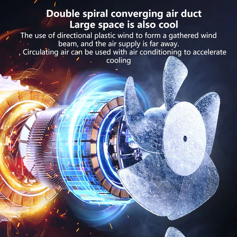 Lenovo Dual Head Desktop Fan With LED Night Light Small Circulator Fan Portable Air Conditioner Fan for Home Office Travel 2026