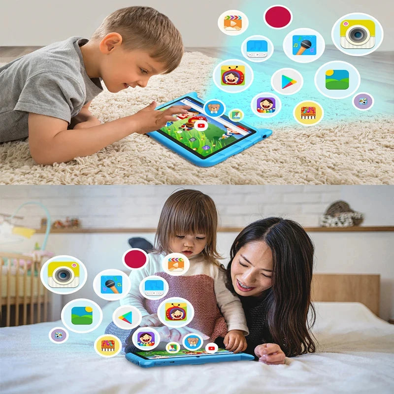 Global Unlocked 7 Inch Kids Educational Tablet 5G WiFi Android Quad Core 4+64GB Children Learning Gift Tablet Children's Gifts