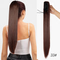 Synthetic Claw Clip On Ponytail Extension 22Inch Long Straight Wavy Ponytail Hair Ponytail With Claw Clip On Ponytail For Women