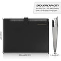 Portable Expanding File Folder Organizer with 8 Pockets for Letter A4 Documents School Office Hospital Supplies Bag Essentials Black