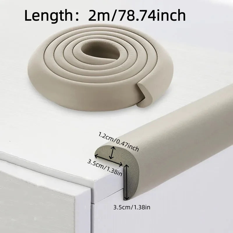 2M/78.74inch thick furniture table protection edge corner table cover protection tape foam corner bumper protection