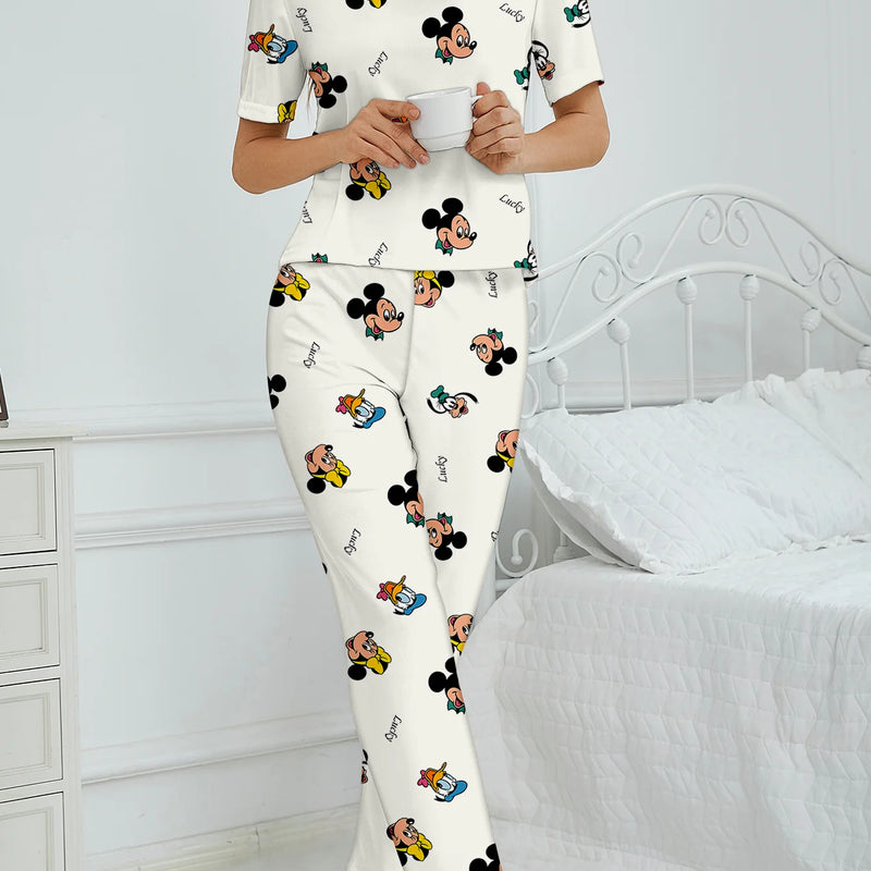 Women's 2-piece Disney Mickey and Friends Cute Cartoon | SAMAG