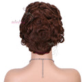 613 Blonde Pixie Cut Short Bob Loose Wave Human Hair Wigs Chocolate Brown Short Bob 13x4 Transparent Lace Front Wigs Preplucked