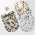 Baby Saliva Towel Muslin Cotton Infant Bibs Kids Feeding Eating Apron Boys Girls Ruffle Towel Toddler Newborn Prints Burp Cloth