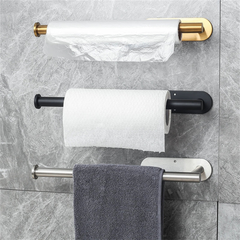 33cm Paper Towel Holders For Kitchen, AdhesiveToilet Tissue Dispenser, Cabinet Storage Organizer, Rack For - View 4 | SAMAG
