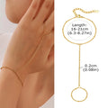 Luxury Minimalist Gold Plated Thin Chain Finger Ring Hand Bracelets for Women, Party Elegant Stainless - Visuel 21 | SAMAG