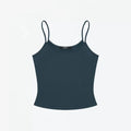 ANK Air Summer Top with Solid Color, Black and White Powder, Wide Shoulder Strap, I-Shaped Tank Top, Women's Sports, Daily Wear