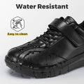 FitVille Men's Wide Walking Shoes Casual Comfortable Leather Oxford Shoes Lightweight Arch Support Non‑Slip Business Sneakers