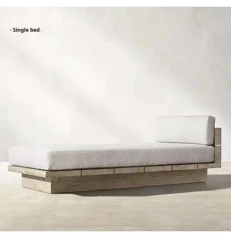 Japanese Style Waterproof and Sunscreen Garden Sofa, Minimalist Designer, Modern Garden Sofa, Artistic Outdoor Furniture, Divano
