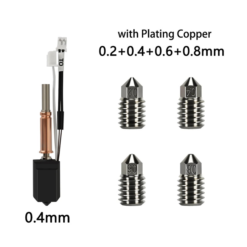 For Anycubic Kobra 3 V2/Kobra 3 V2 Combo Hotend Kit New Upgrade Hotend Ceramic Hotend 3D Printer Brass Hardened Steel Nozzle