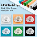LED Photo Studio Light Box Kit 12"x12" with 120pcs LEDs 6 Backdrops for Photography Portable Dimmable Versatile