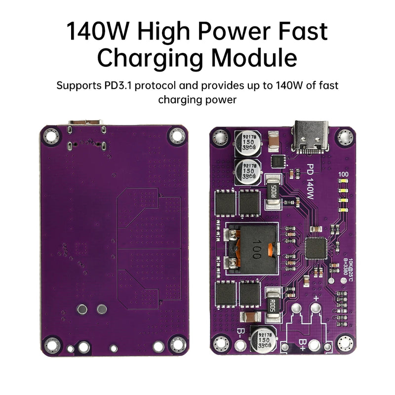 PD3.1 140W High Power Fast Charger Module 3S 4S 5S 6S Type C Interface Li-ion Battery Charger/Discharger Module