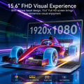 NIPOGI LX15Pro Laptop, AMD Ryzen-7 5700U Computer, 15.6-inch FHD (1920 X 1080) Display, 16GB DDR4 512GB SSD 180° Fold, WiFi 6 BT