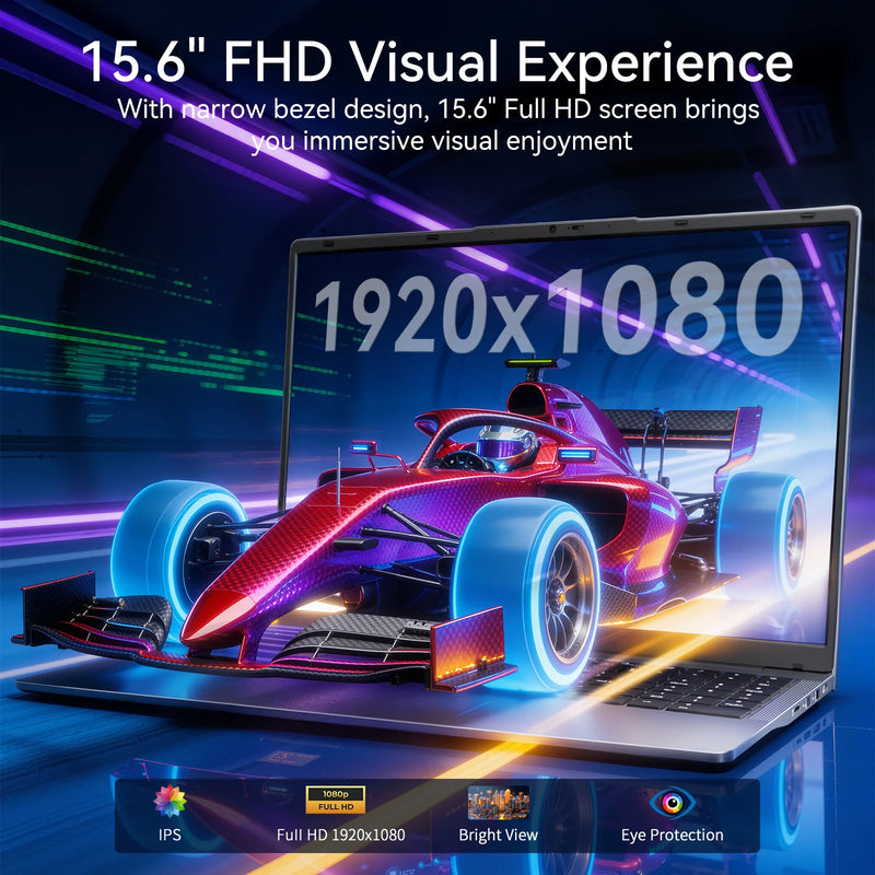 NIPOGI LX15Pro Laptop, AMD Ryzen-7 5700U Computer, 15.6-inch FHD (1920 X 1080) Display, 16GB DDR4 512GB SSD 180° Fold, WiFi 6 BT