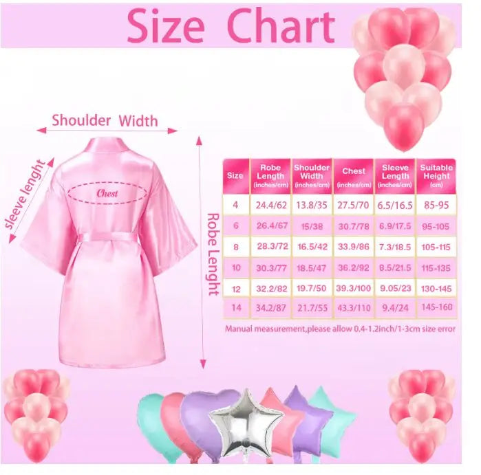 6-18Set Spa Party Robes for Girls Gowns for Supplies | SAMAG