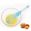 1pcs Multifunctional Rotary Manual Egg Beater Mixer Mini Plastic Kitchen Egg Whisk Bake Tool Egg Agitator Silicone Eco-Friendly