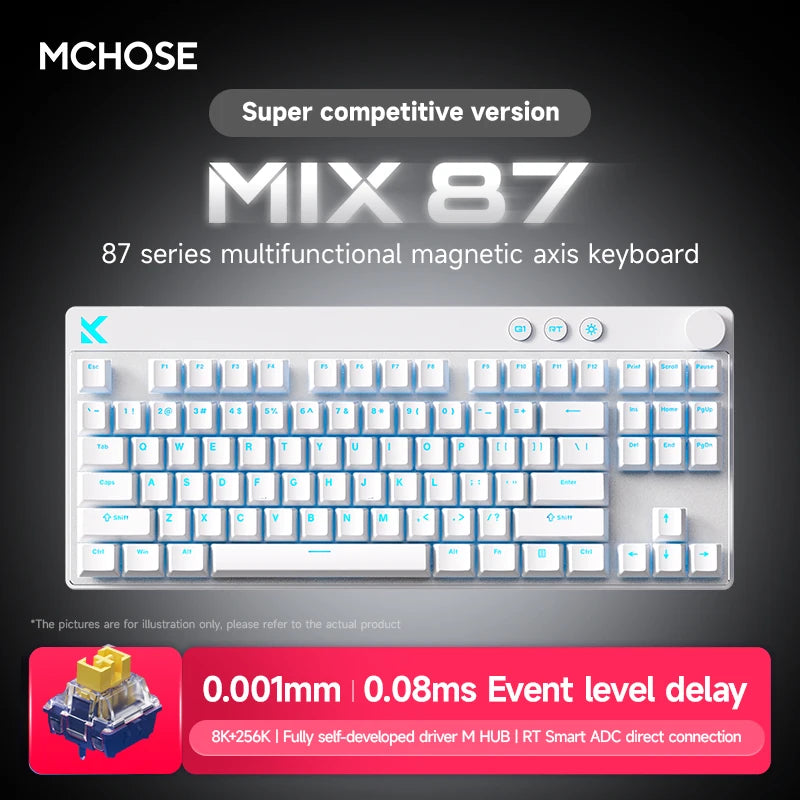 MCHOSE MIX87 Wired Gaming Keyboard Magnetic Swtich - Visuel 8 | SAMAG