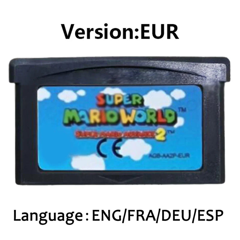 Mario GBA Games cards EUR USA Version GBA Game Cartridge 32 Bit Video Game Console Card Series Super  Wario Land4