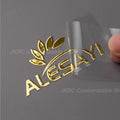 Custom Color Transfer 3D Sticker DTF UV Gold Decal Brand Company Logo Vinyl Crystal Label Raised Self-Adhesive Waterproof Hollow