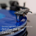 RT85 Turntable with Ortofon Cartridge, Acrylic Platter, Speed Control, and Vibration Isolation - High Fidelity Vinyl Rec