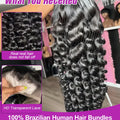 30 40 Inch Loose Water Wave 13x6 Lace Front Human Hair Wig Brazilian Deep Wave 13x4 360 HD Lace Frontal Wig Curly Wigs For Women