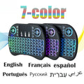 2.4G Air Mouse with Touchpad Keyboard i8 Arabic French Spanish Russian Backlit Mini Wireless Keyboard for PC Android TV Box