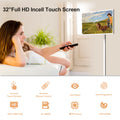 Portable Smart Android 13 TV Monitor 32 Inch FHD IPS LCD 60Hz 120% SRGB Multi-Touch Display Stand Battery Wireless Mirror