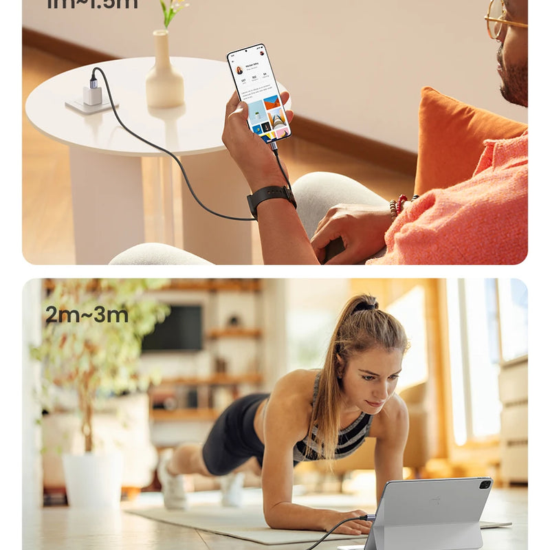 [2 Pack] UGREEN 3A USB Type C Cable For Xiaomi Samsung S25 S24 Fast Charging USB Data Cable 18W For iPhone 17 16 iPad Poco USB C