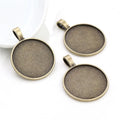 New Fashion 10pcs 25mm Inner Size Multi Colors Plated Classic Simple Style Cabochon Base Setting Charms Pendant