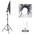 Studio Kit Photo Softbox Light Box Lighting Single Led Lamp with Tripod Photography Shooting Soft Box Flash E27 Accessories