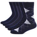 5 Pairs Men's Dress Socks stripe Plus Size， Combed Cotton | SAMAG