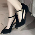 Fashionable French Style Pointed Toe High Heels Spring Autumn New Arrival Women's Wear outside Casual Low Cut Slip-On Shoes