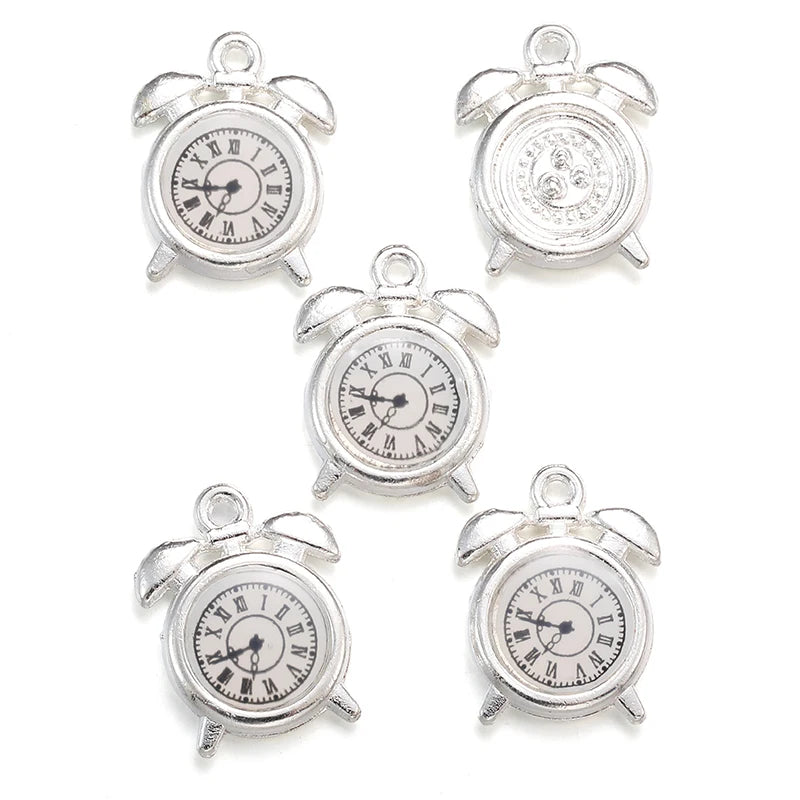 10 pcs Enamel charms antique bronze metal watch pendants fit diy necklace bracelet charms for Jewelry making W80
