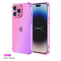 Gradient Airbag TPU Case For iPhone 16e 15 Pro Max 14 13 12 Mini 11 XR XS SE 8 7 Plus Cover Shockproof Fundas Coque Shell Capa
