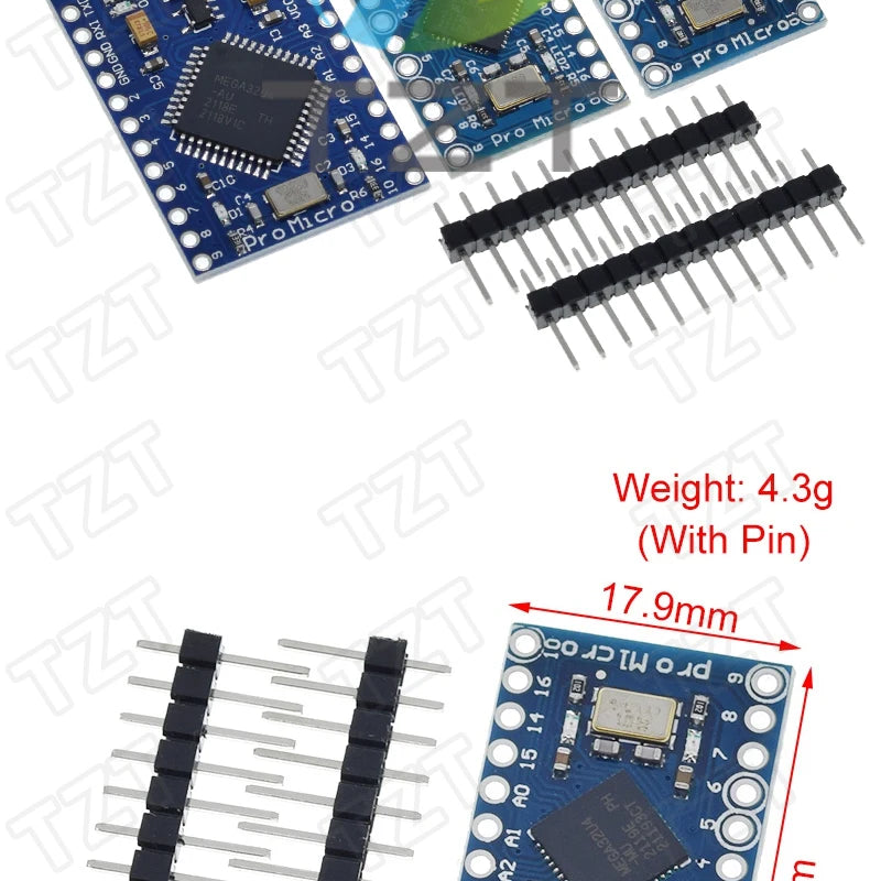 TZT MICRO/MINI/TYPE-C USB ATMEGA32U4 Module 5V 16MHz Board For Arduino ATMEGA32U4-AU/MU Controller Pro-Micro Replace Pro Mini
